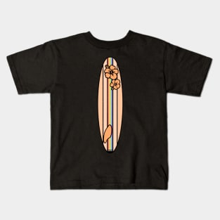 Gay Pride Flag Surfboard - Orange Kids T-Shirt
